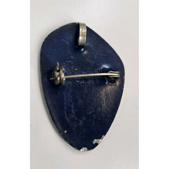 Vintage Sterling Silver Enamel Tulip Flowers Made In Israel Brooch Pin Pendant - Picture 5 of 13